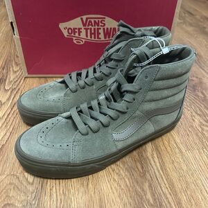 VANS sk8-hi top green suede lace up shoes sneakers women’s 8.5 new